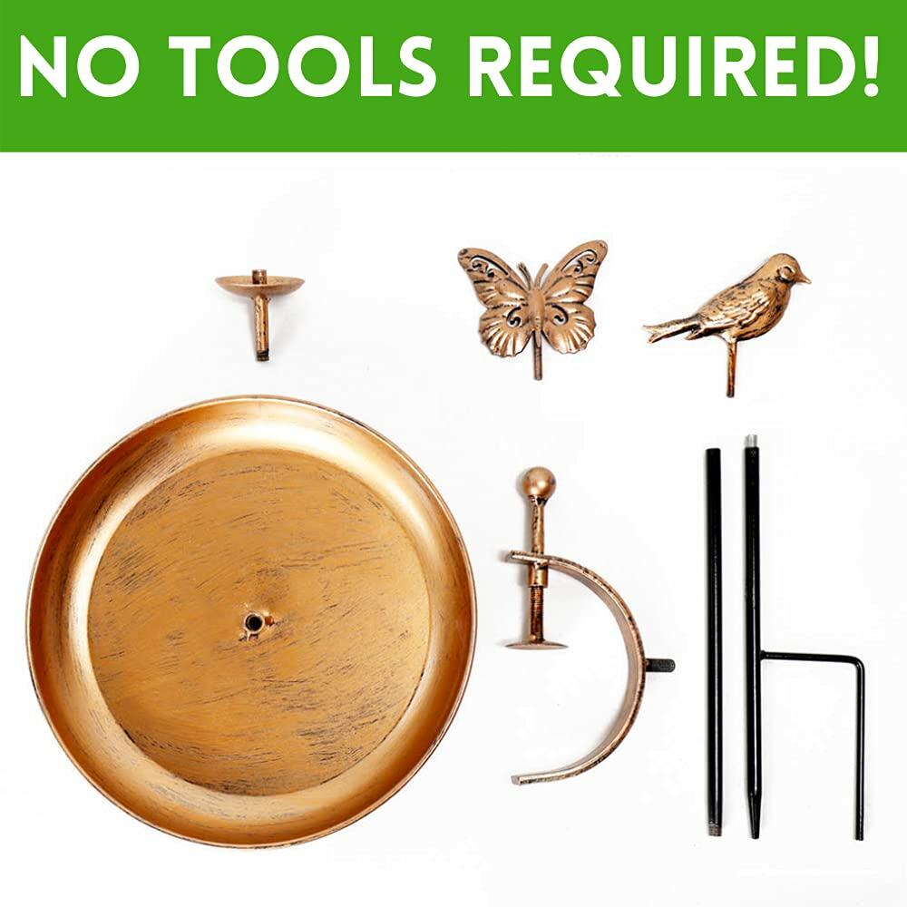 Bird Bath Butterfly Oasis Pollinator Fountain Stake Railing Mount