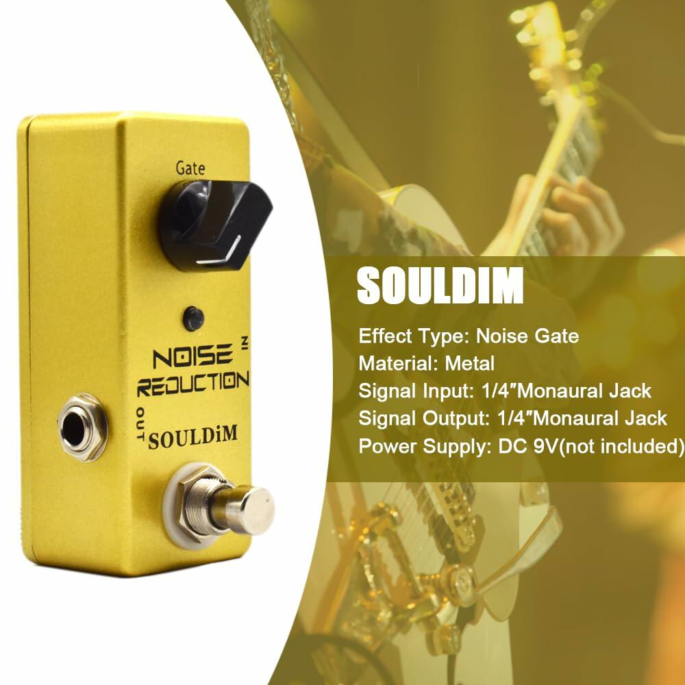 SoulDiM Noise Reduction Guitar Pedal Mini Noise Kill True Bypass for Bass