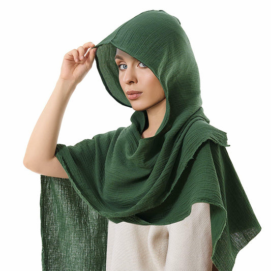 ShinyMatch Medieval Hooded Cowl Cape Renaissance Cloak Dark Green Size One Size