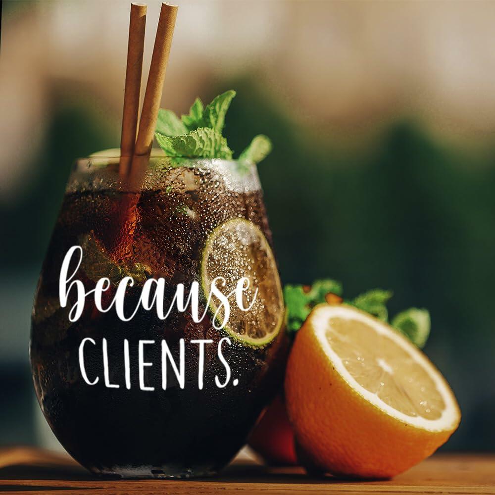 Pokolllee Funny Wine Glass Gift for Hairdresser Makeup Artist Clear Glass