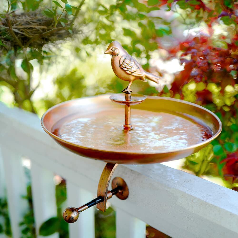 Bird Bath Butterfly Oasis Pollinator Fountain Stake Railing Mount