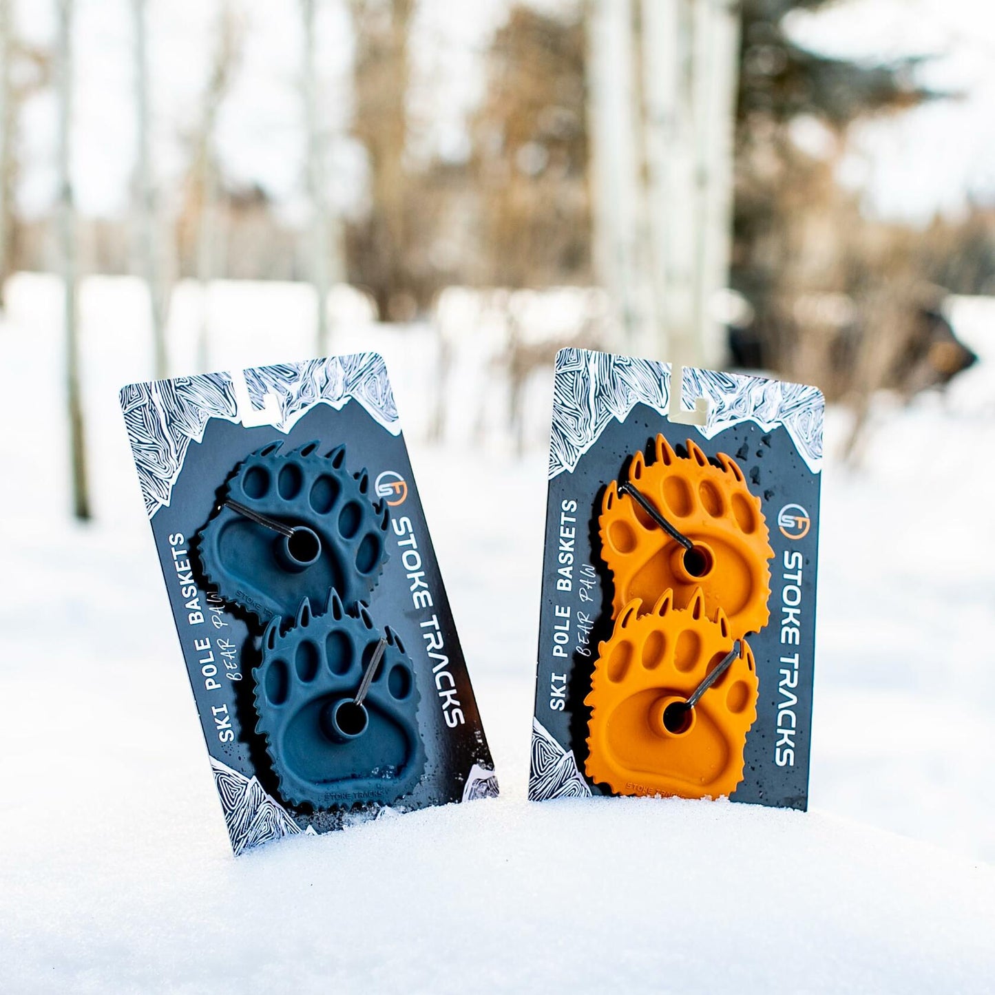 Stoke Tracks Bear Paw Ski Pole Baskets Dawn Yellow Unisex