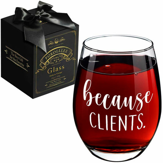 Pokolllee Funny Wine Glass Gift for Hairdresser Makeup Artist Clear Glass