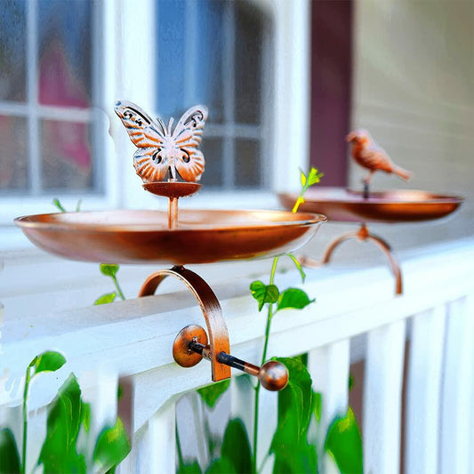 Bird Bath Butterfly Oasis Pollinator Fountain Stake Railing Mount
