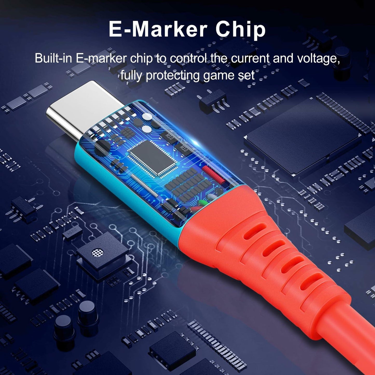 SUTWKAM 100W 20Gbps Switch Charger Cable 3-in-1 Orange