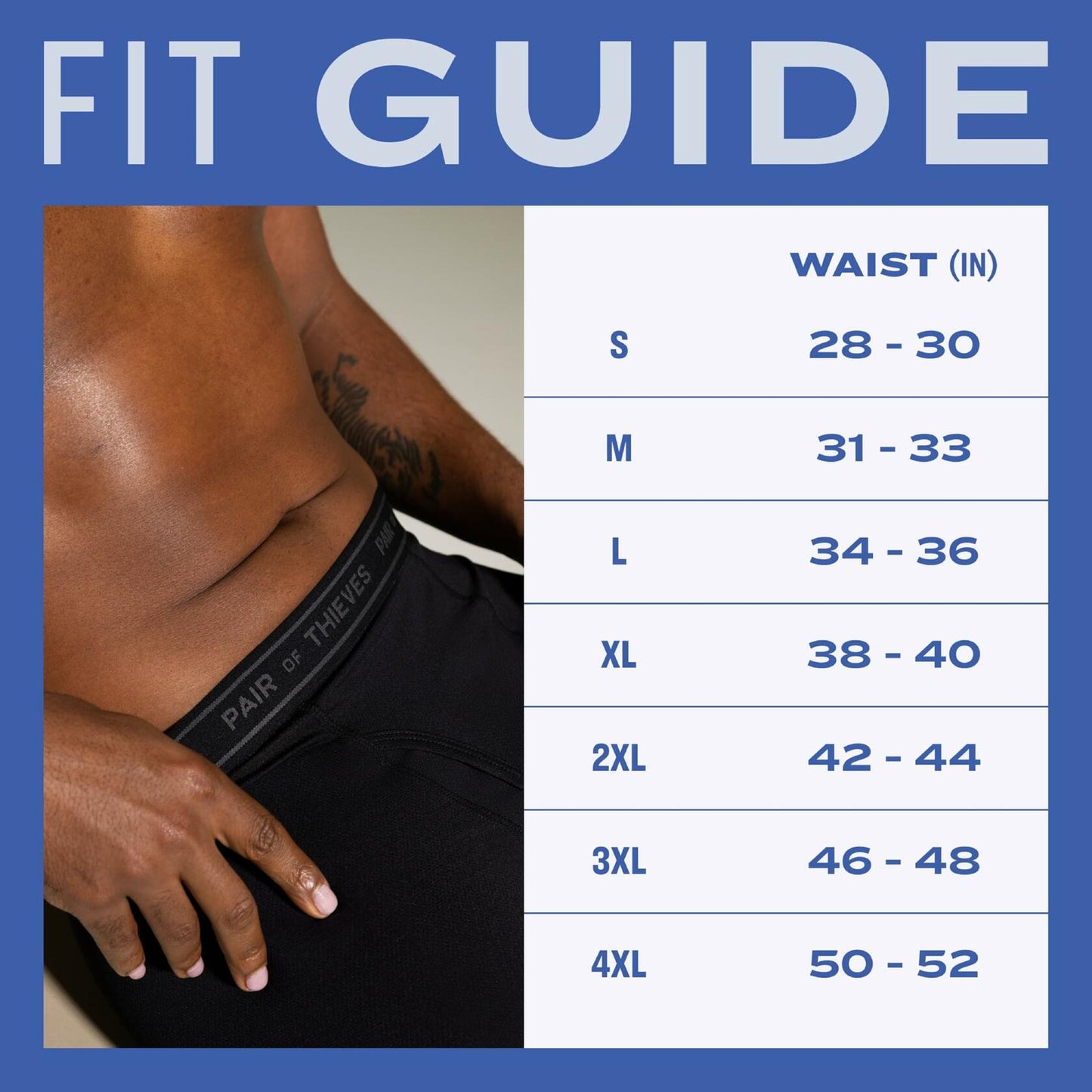 Pair of Thieves Men’s Boxer Briefs 4 Pack Soft Stretch Moisture-Wicking M