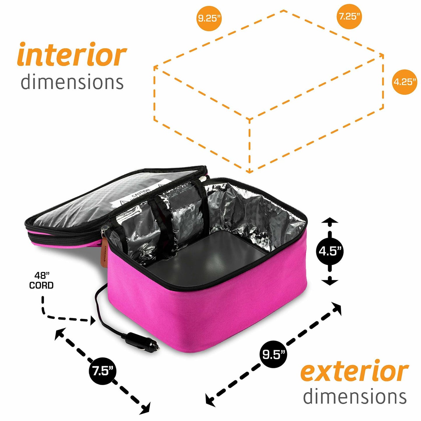 HOTLOGIC Mini XP Portable Electric Lunch Box Food Heater Pink 12V