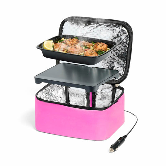 HOTLOGIC Mini XP Portable Electric Lunch Box Food Heater Pink 12V