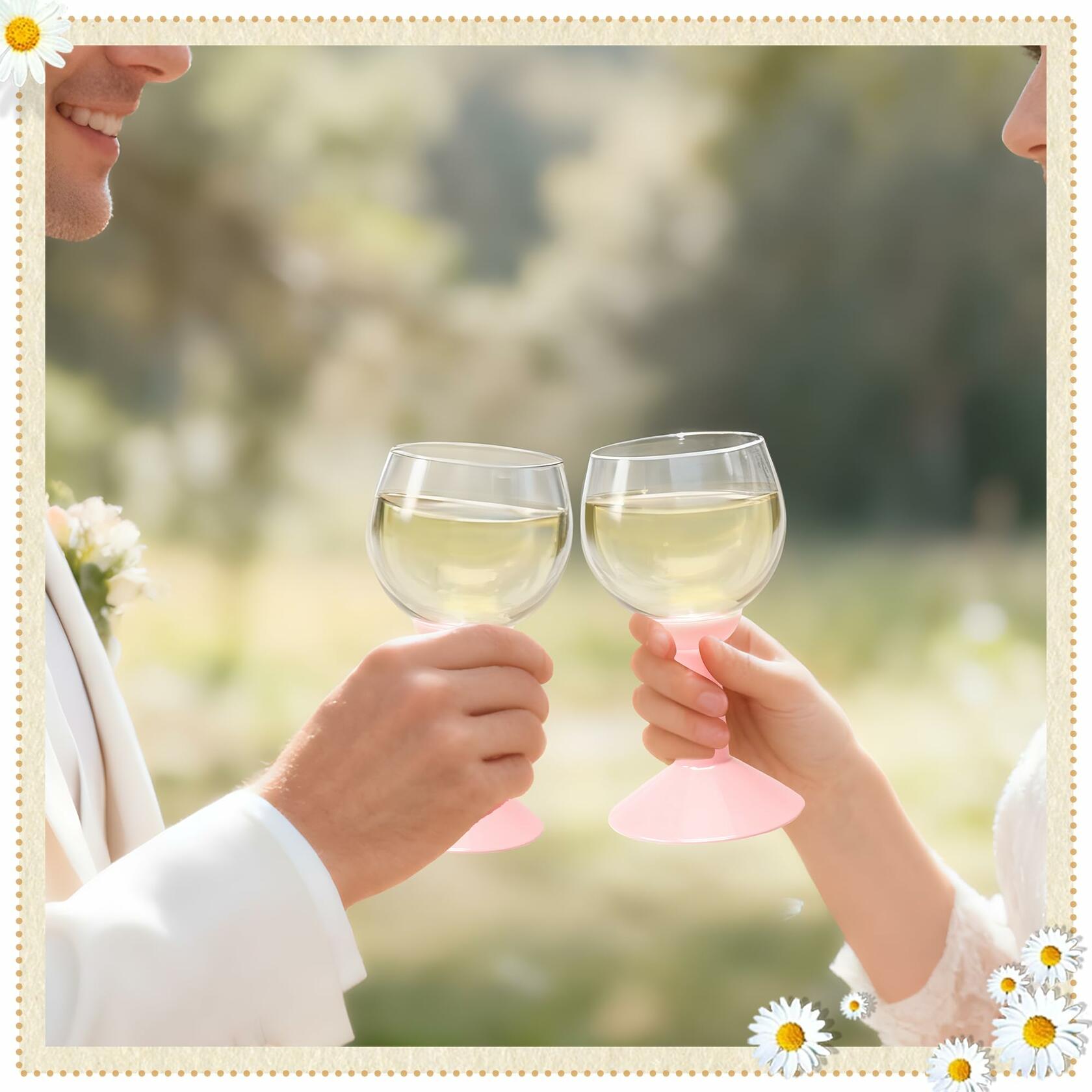 LEYIQU 12Pack 7oz Pink Plastic Wine Glasses Unbreakable Reusable Party