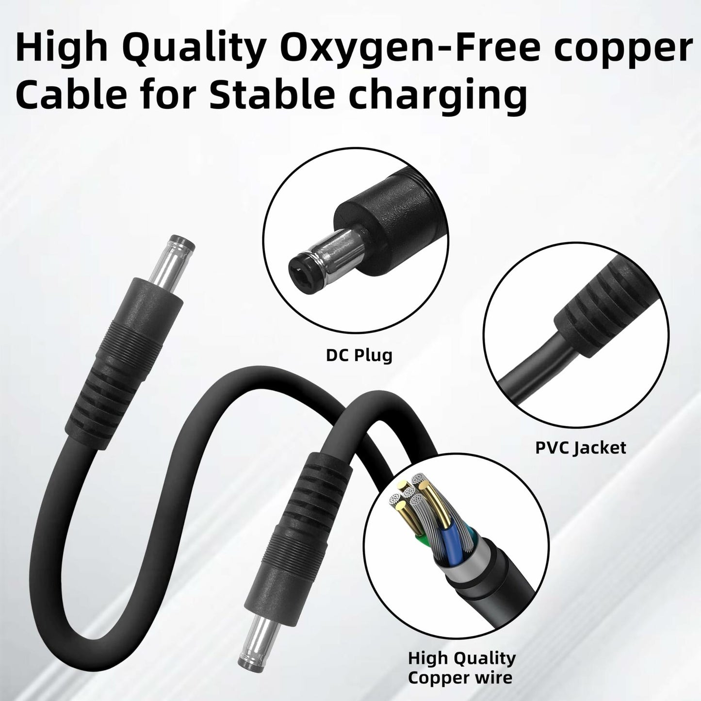 RBSKTECH DC5521 Power Extension Cable for Starlink Mini 10M Black