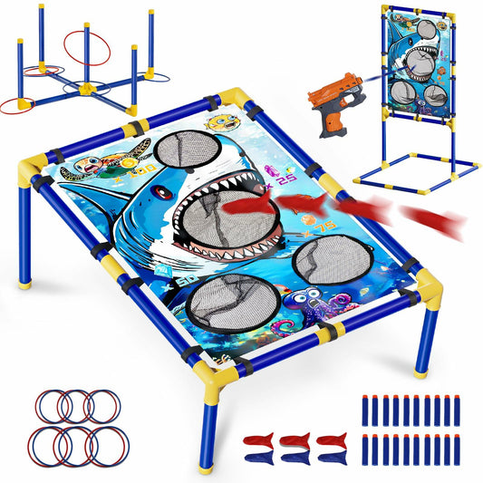 Lehoo Castle Bean Bag Toss 3-in-1 Game Blue Outdoor Toys Kids 4-8