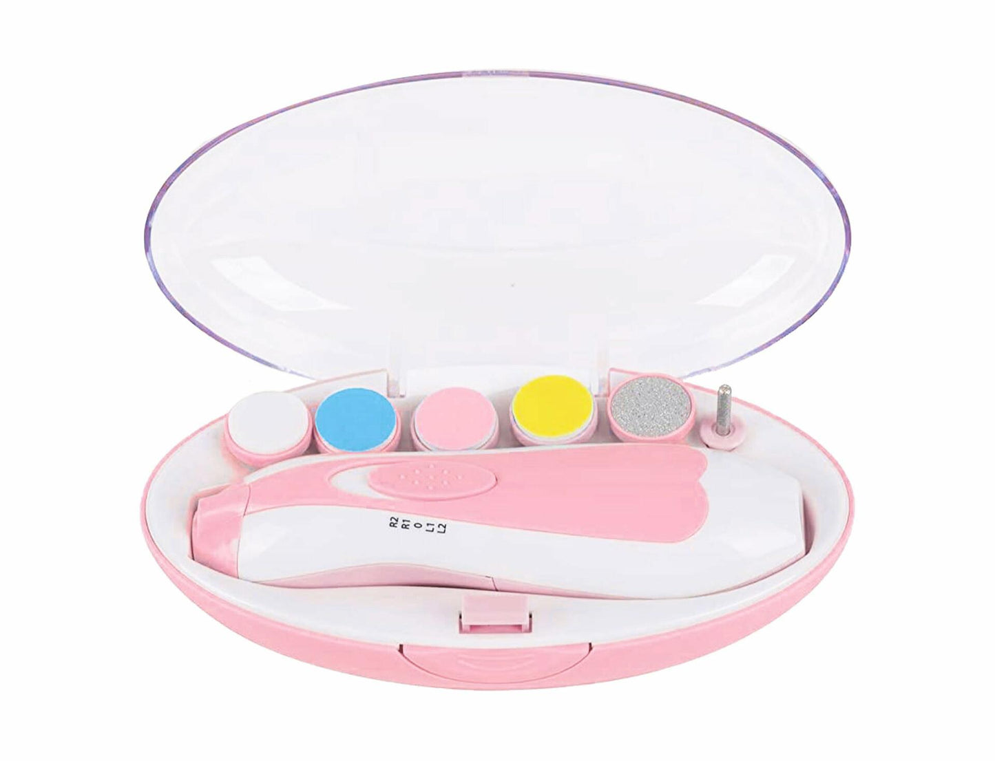 Ylawost Baby Nail Trimmer Electric 6-in-1 Blue01 with Light Safety Cutter