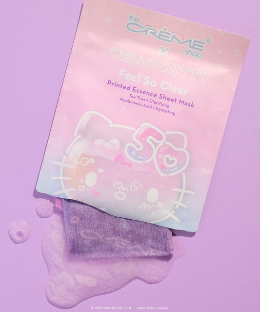 The Crème Shop Hello Kitty Feel So Clear Essence Sheet Mask Tea Tree 12ct