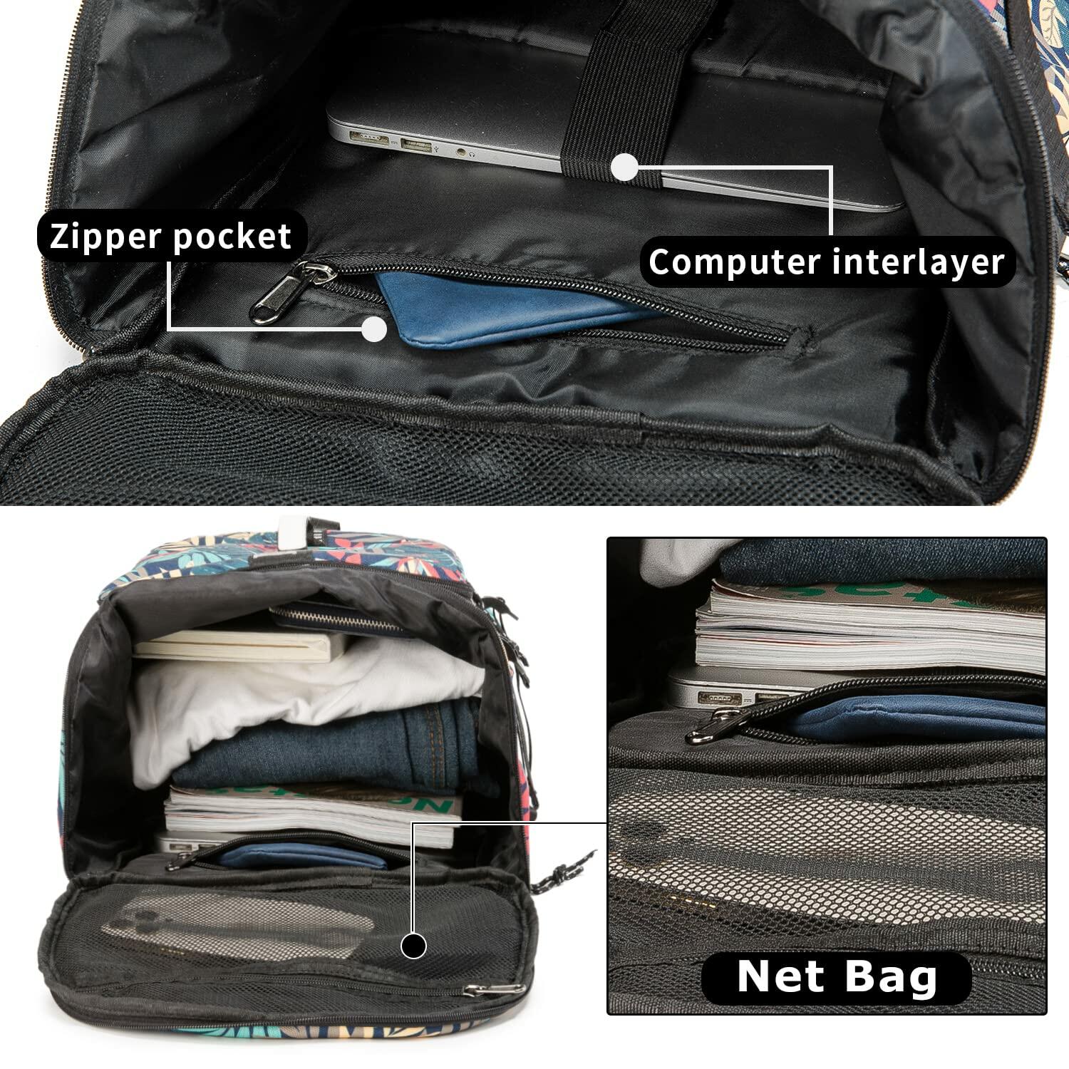 FUNYAGO Gym Duffle Bag Waterproof Laptop Backpack 40L Purple Size Standard