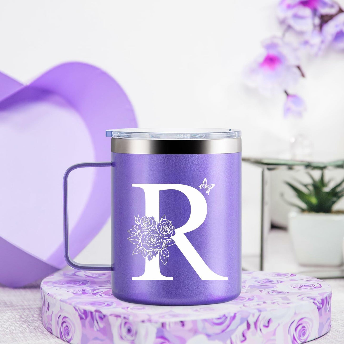 Culaiwan Christian Gifts Women 12oz 'You Are' Tumbler Mug Purple-R