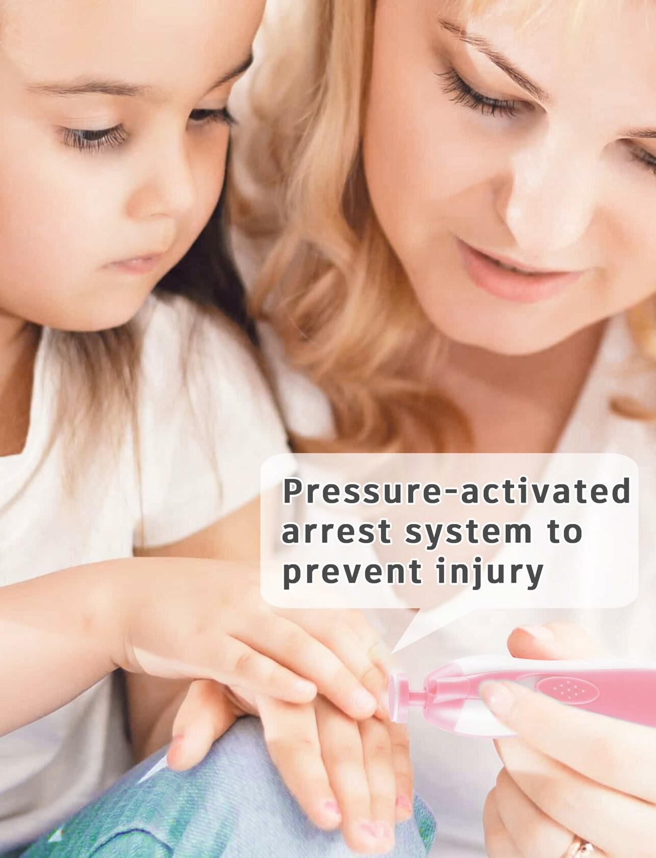 Ylawost Baby Nail Trimmer Electric 6-in-1 Blue01 with Light Safety Cutter