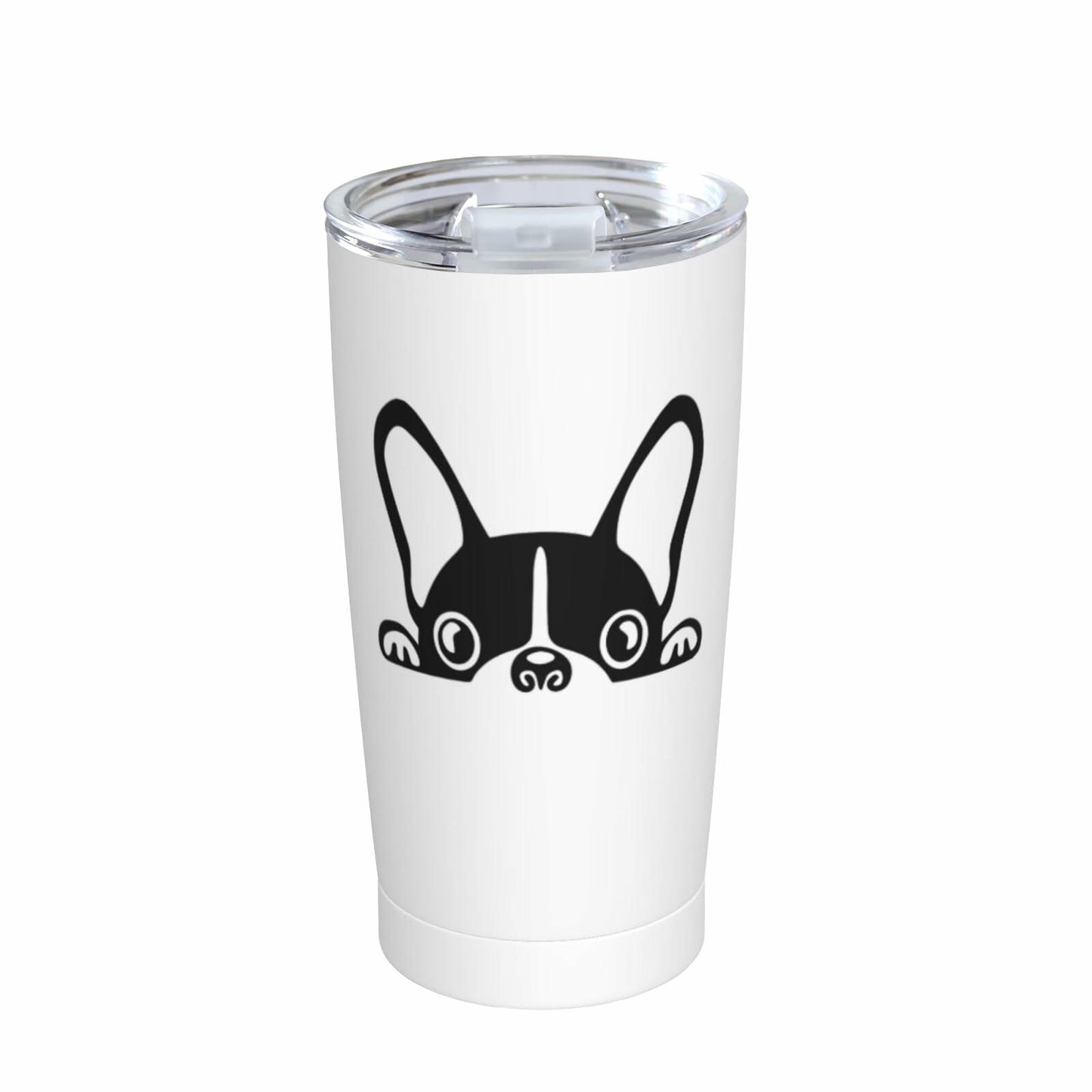 Fenmshairy Boston Terrier Stainless Steel Tumbler 20oz Travel Mug Lid