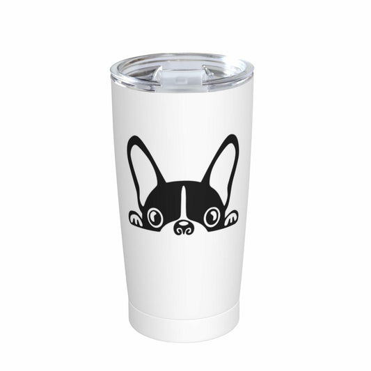 Fenmshairy Boston Terrier Stainless Steel Tumbler 20oz Travel Mug Lid