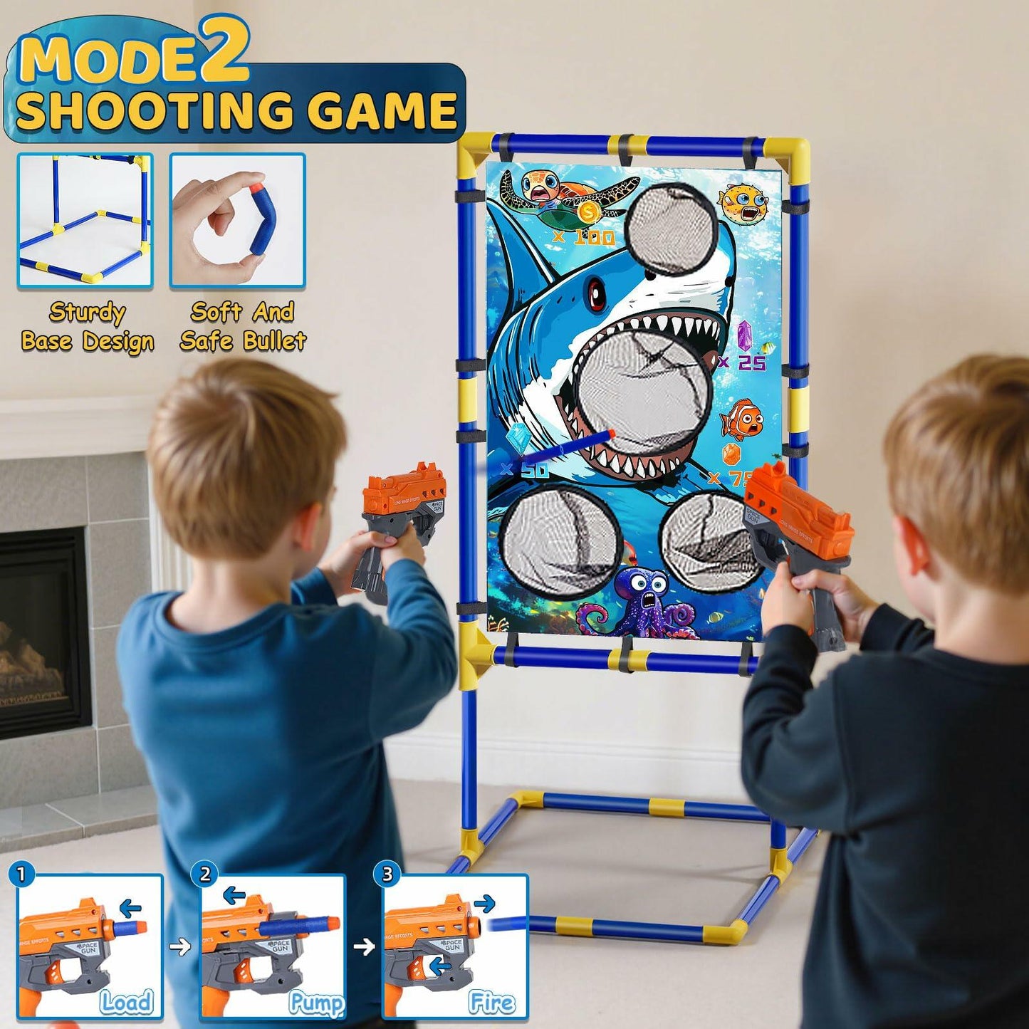 Lehoo Castle Bean Bag Toss 3-in-1 Game Blue Outdoor Toys Kids 4-8