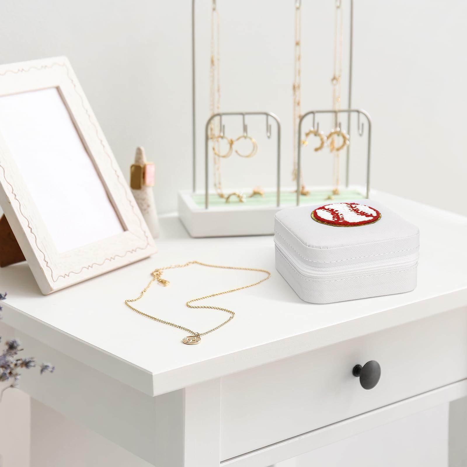 Leinuosen 12 Pack Baseball Jewelry Case for Women Team Graduates PU Leather