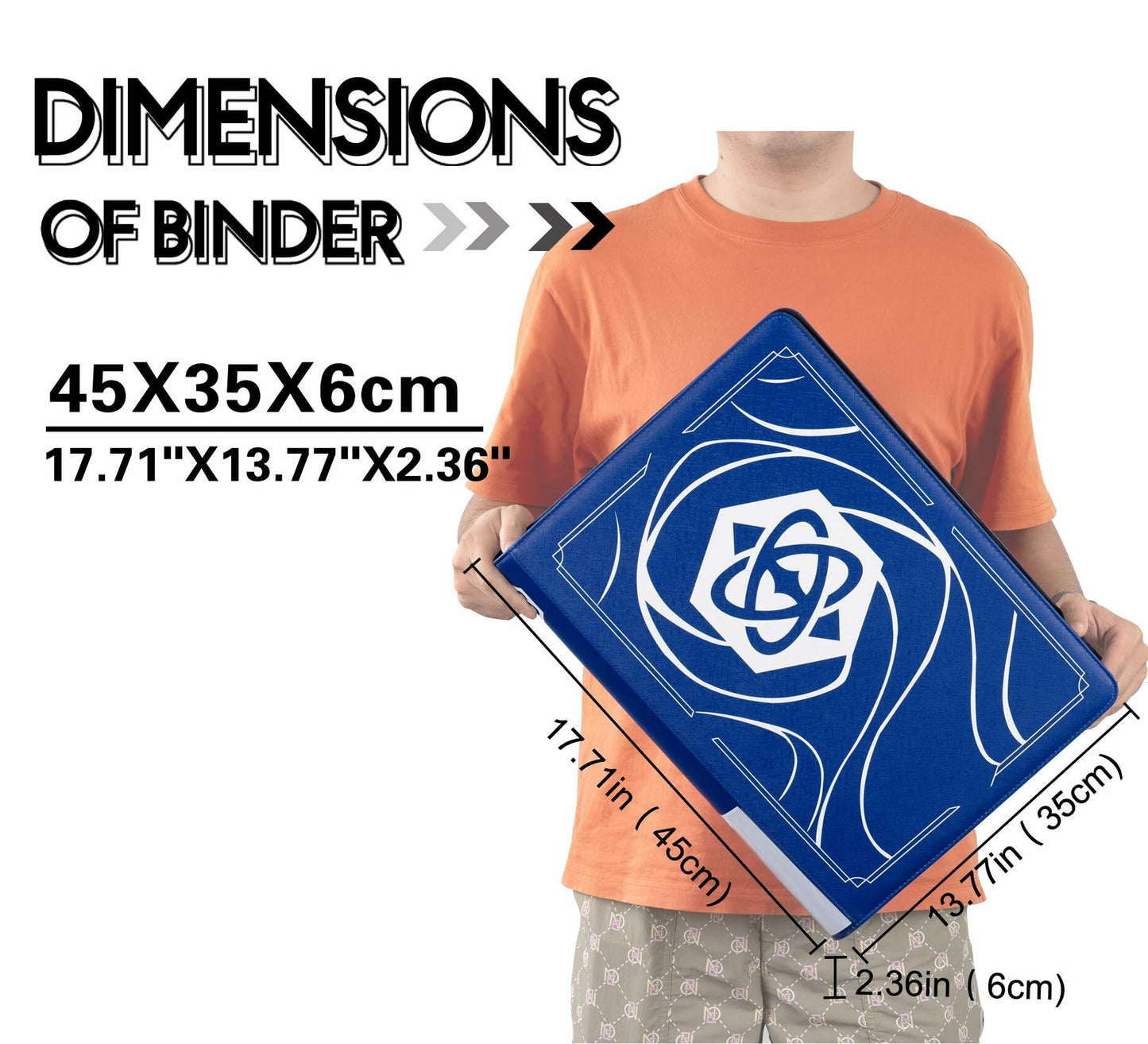 DRZERUI Binder for Lorcana Cards 16 Pocket Album with Sleeves Classic Gray