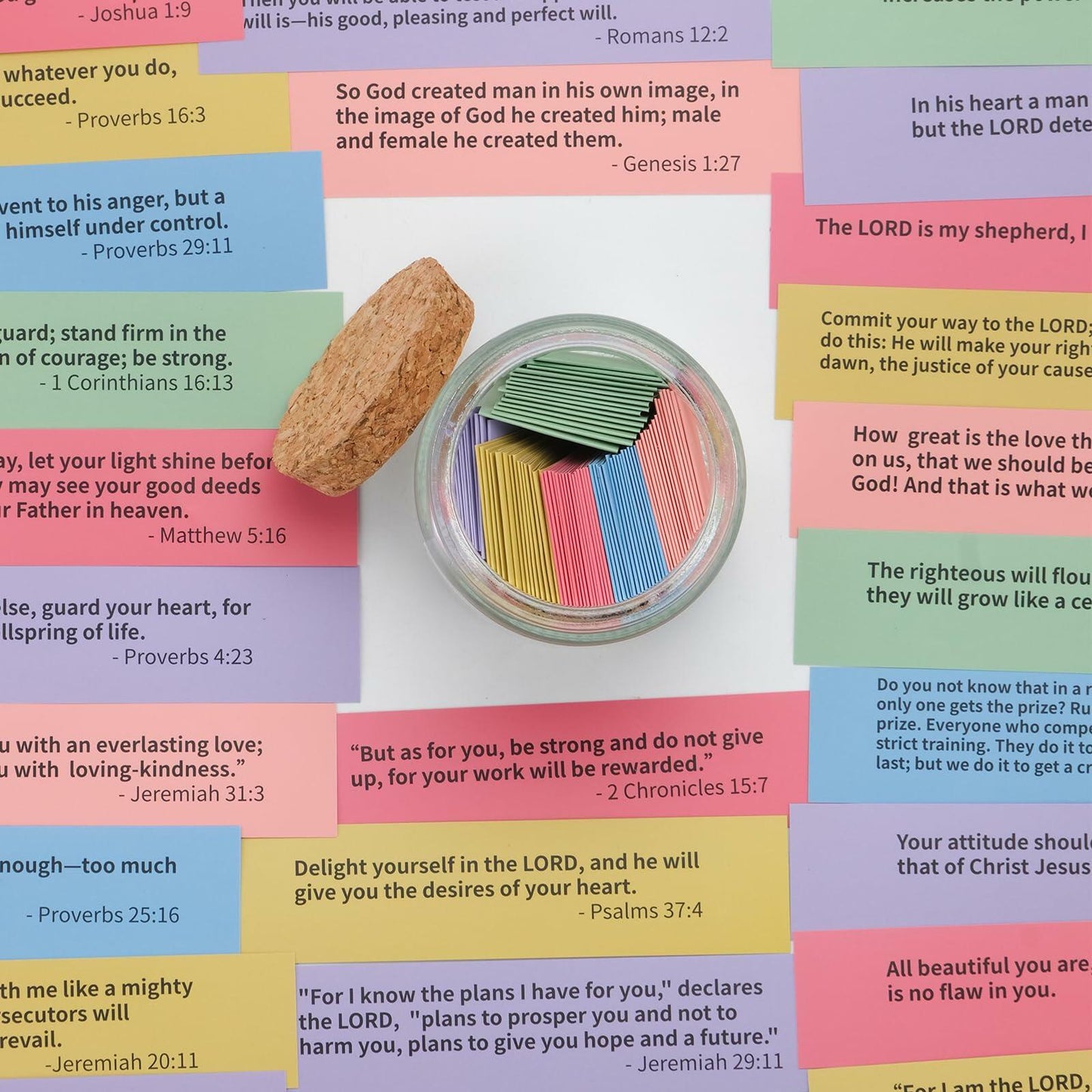 NStuiv Prayer Cards Scripture Bible Verses Jar Religious Gift for Growth