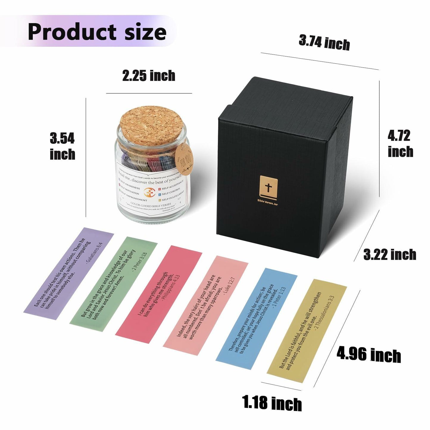 NStuiv Prayer Cards Scripture Bible Verses Jar Religious Gift for Growth