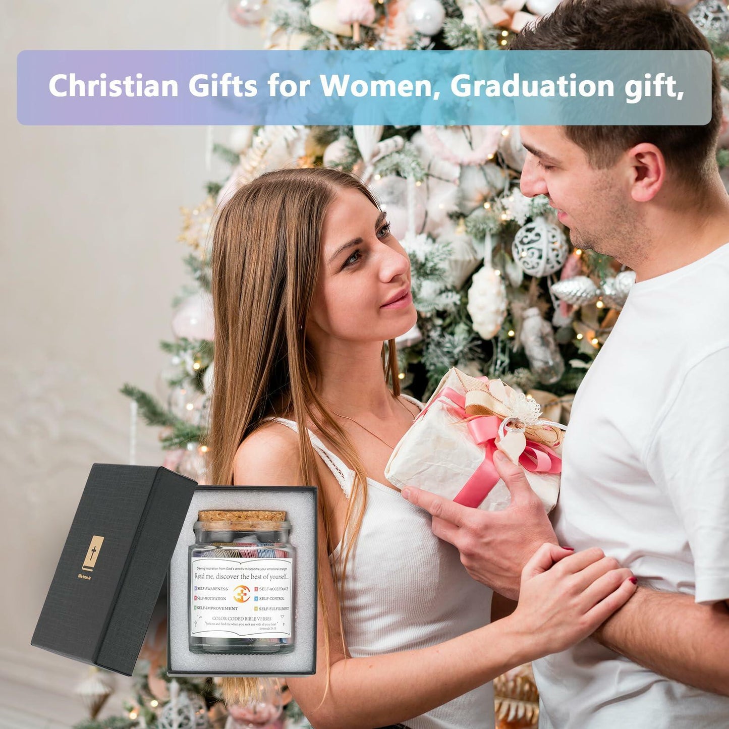 NStuiv Prayer Cards Scripture Bible Verses Jar Religious Gift for Growth