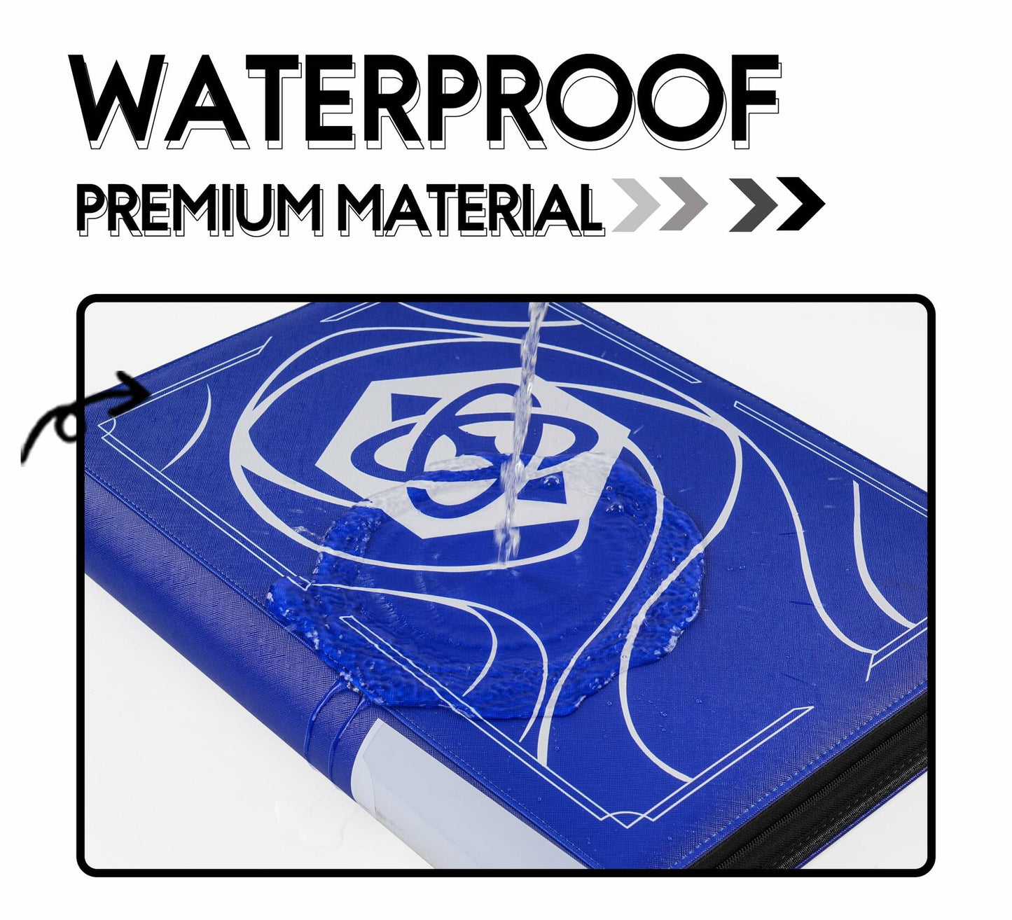 DRZERUI Binder for Lorcana Cards 16 Pocket Album with Sleeves Classic Gray