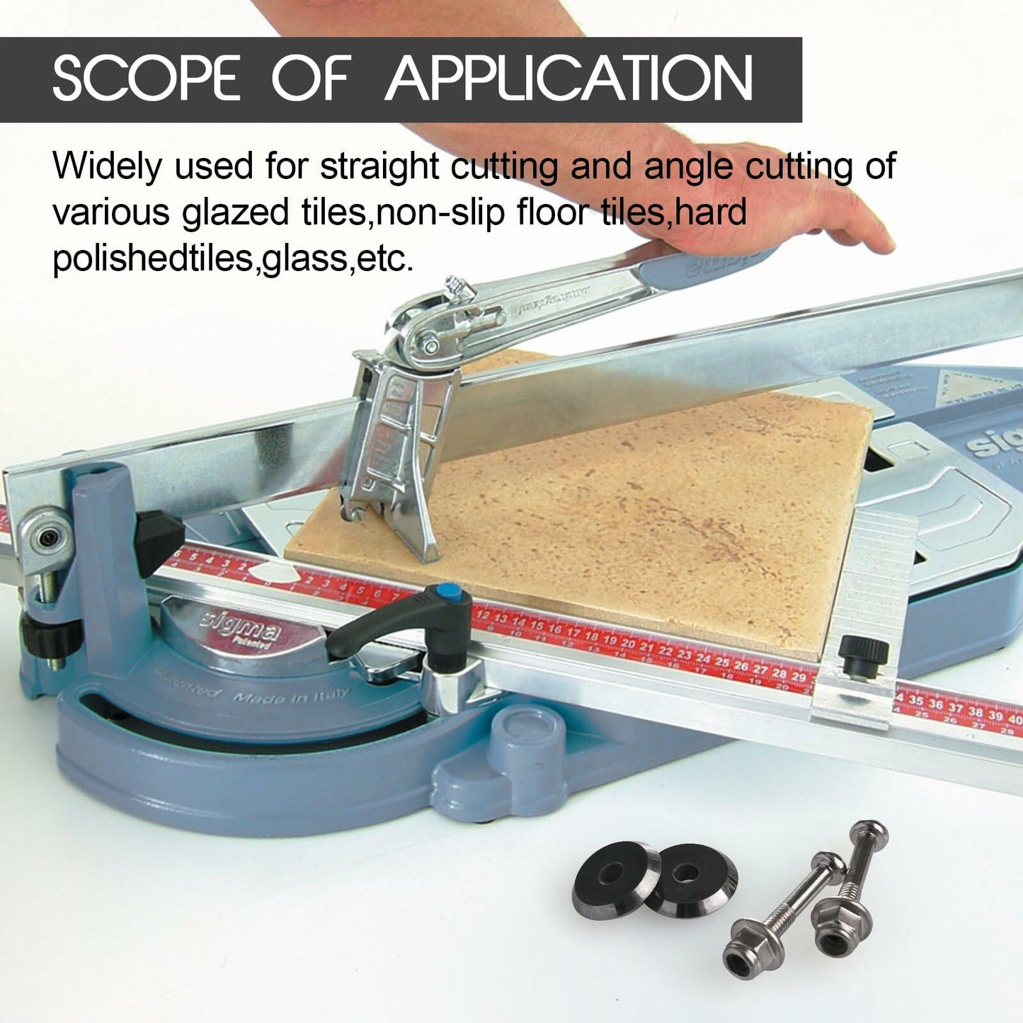 GGTE Tile Cutter 12MM Scoring Wheel 14A Sigma Pull Handle 2-Pack