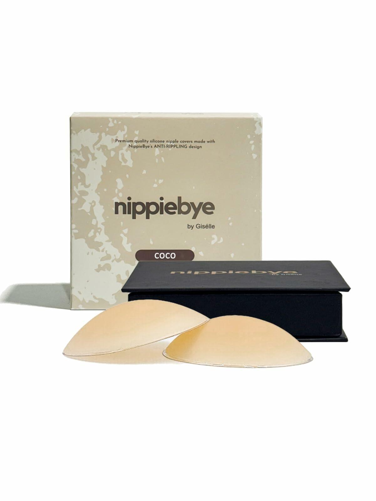 Nippiebye Silicone Reusable Adhesive No Show Nipple Covers Coco Size 8cm
