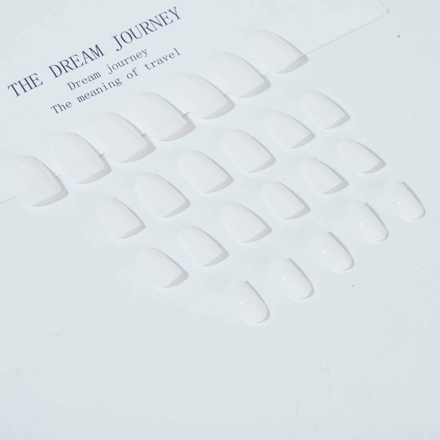 Gifiky Acrylic Press On False Nails Short Almond Nude 24Pcs