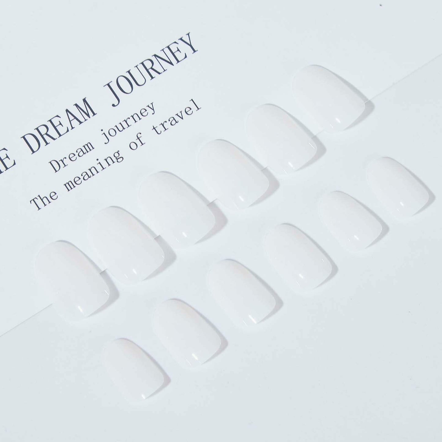 Gifiky Acrylic Press On False Nails Short Almond Nude 24Pcs