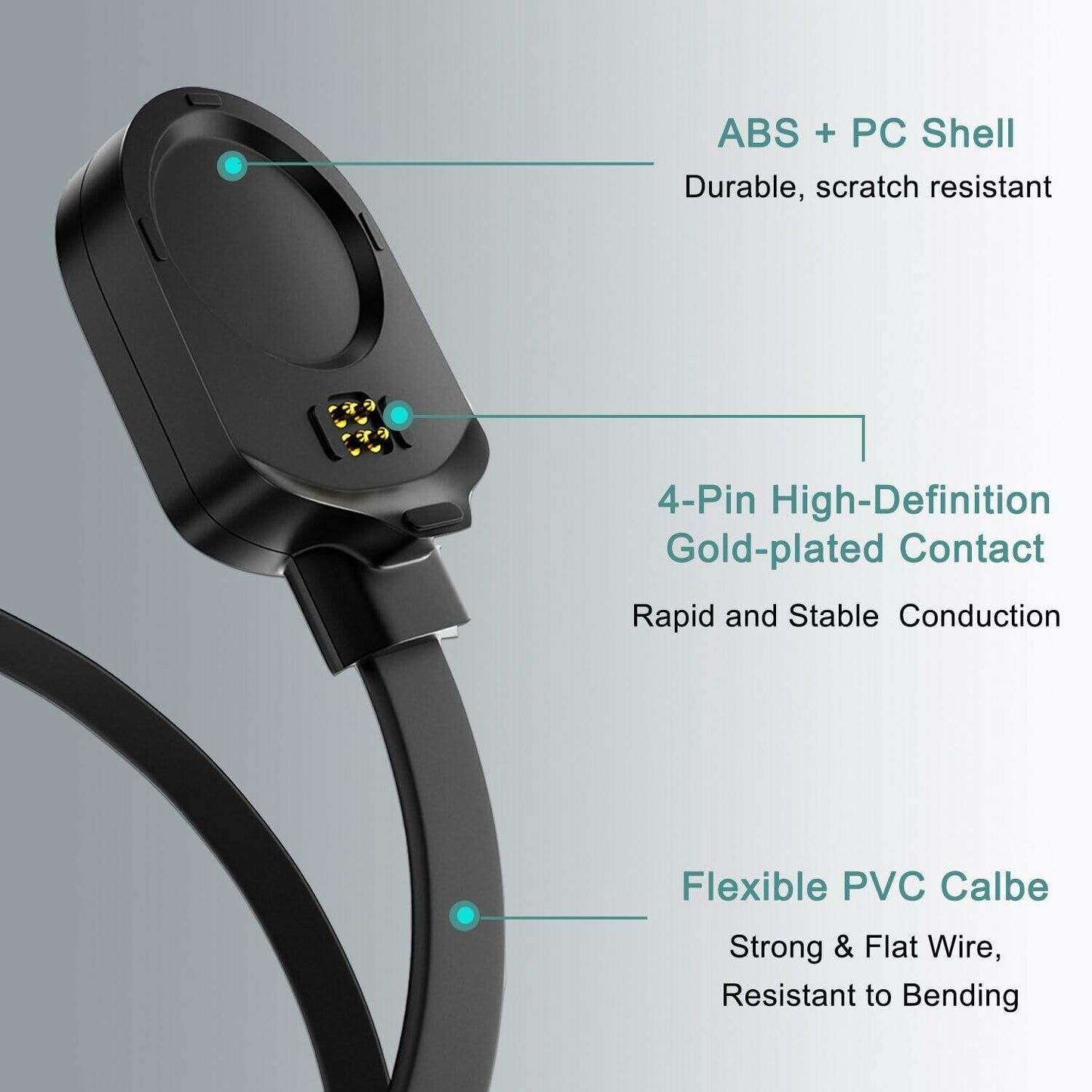 ukiism USB Charging Cable for Garmin MARQ Gen 2 Magnetic Black 3.3ft