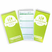 Portage Food Diet Journal 3 Pack Daily Meal Tracker 4x8in 70 Sheets Each