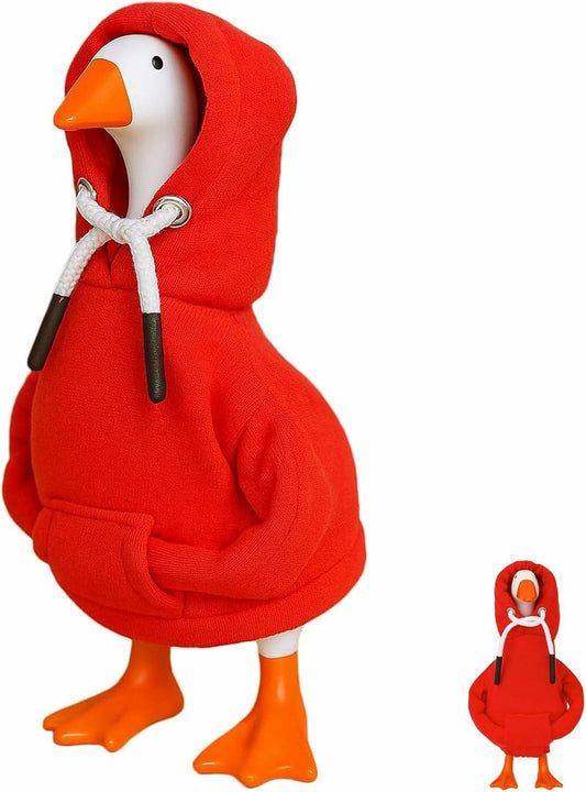 Generic Desk Goose Red Hoodie Mini Goose Costume Table Decor Accessory 7 Inch
