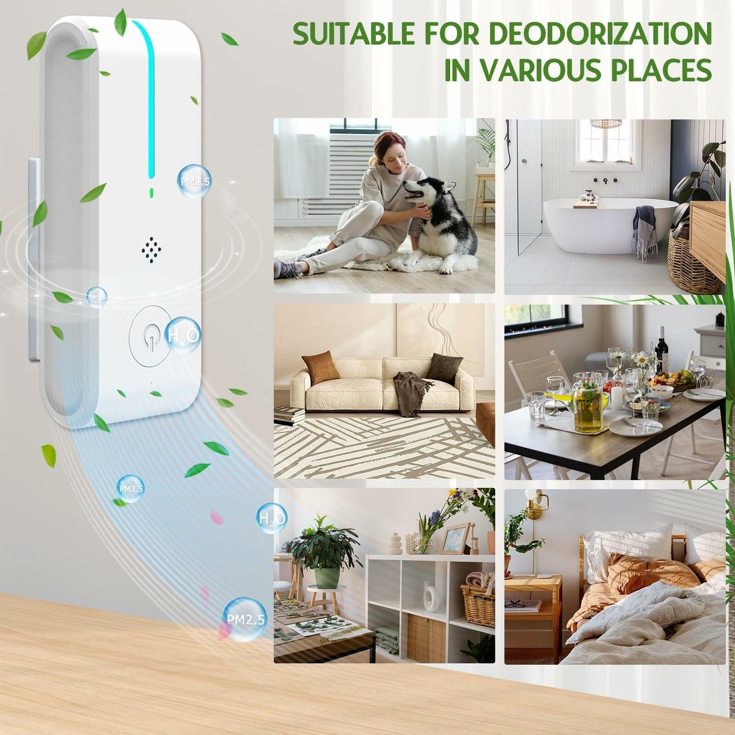 Yaindhi Plug InAir Ionizers Negative Ion Air Purifier Quiet Portable White 6Pack