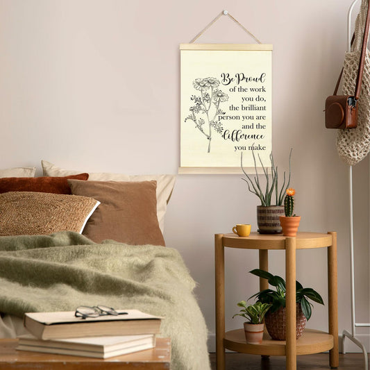 TAEDIN Mental Health Wall Art Poster Hanger Frame 12x16 White Wood