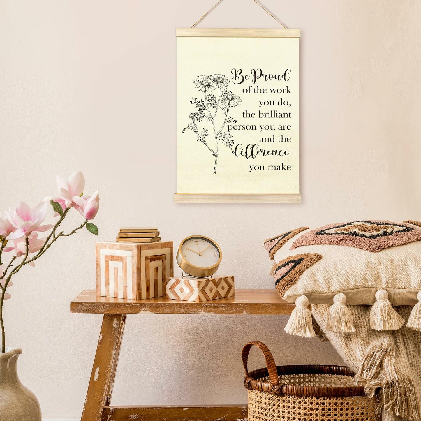 TAEDIN Mental Health Wall Art Poster Hanger Frame 12x16 White Wood