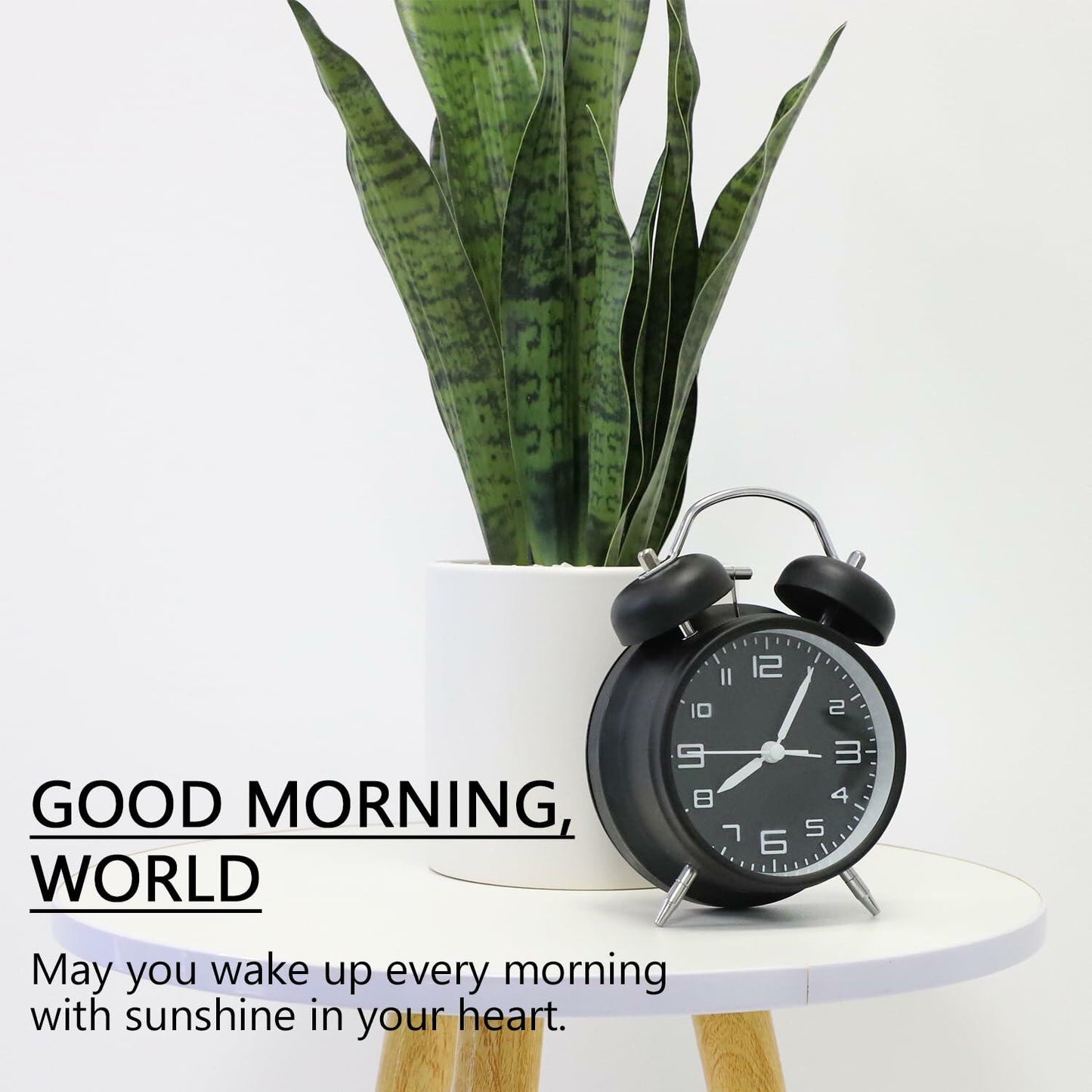 Anewsun Faux Snake Plant Set of 2 with White Ceramic Pots 13.78 Inch Green