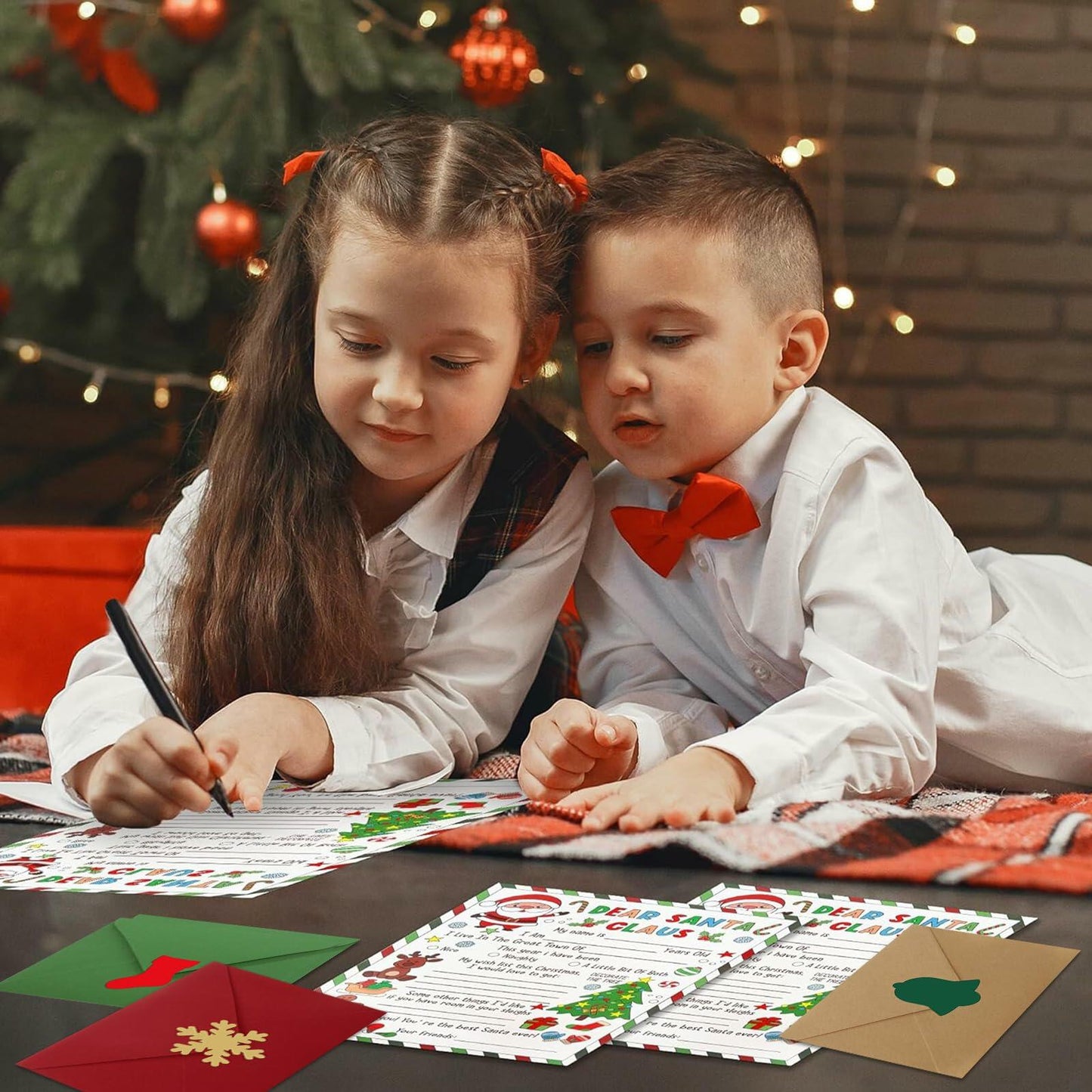 36 Sets Letter to Santa with Envelopes Stickers Coloring Xmas Crafts Kids