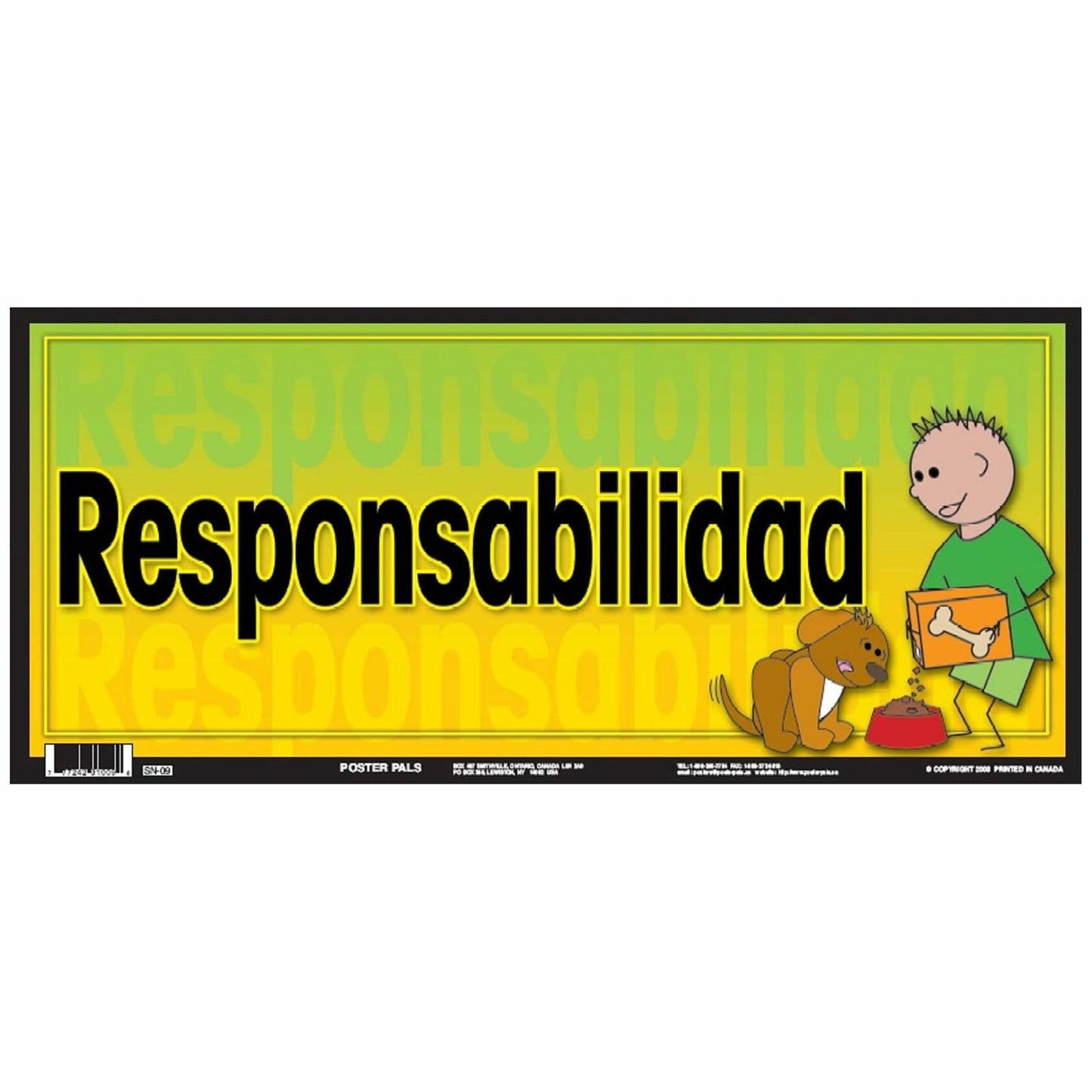 Poster Pals Spanish Educational Language Teaching Posters 6-Set Multicolor