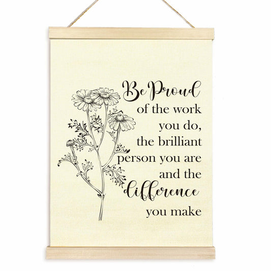 TAEDIN Mental Health Wall Art Poster Hanger Frame 12x16 White Wood