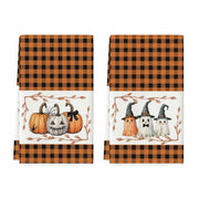 Artoid Mode Halloween Kitchen Towels 18x26 Inch Orange Black Set of 2
