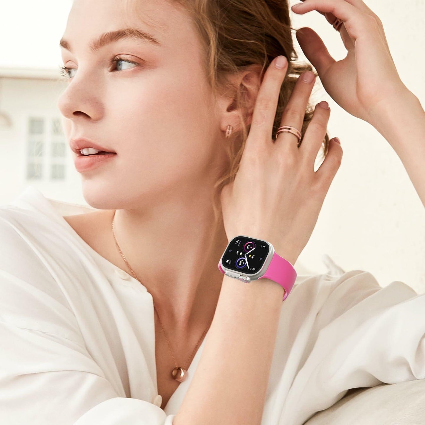 Washun Silicone Band Apple Watch 38-49mm Sport Strap Sapphire Blue Size M/L