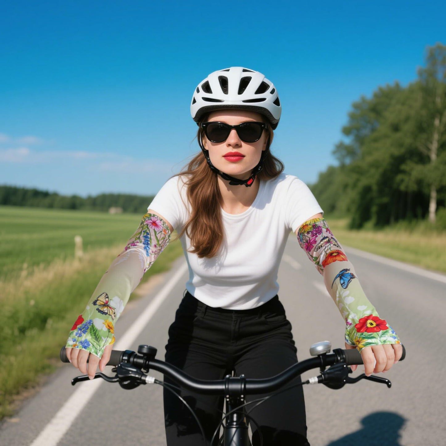 Hmxpls Gardening Sleeves Butterfly Thorn Proof Sun Protection Green Size One