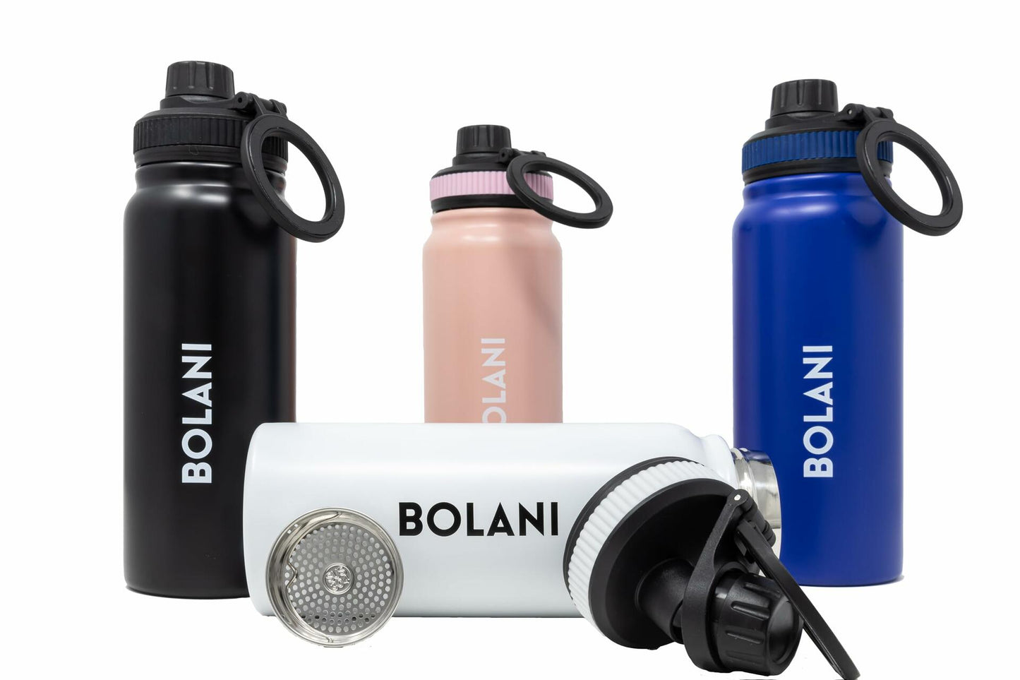 BOLANI MagSafe Water Bottle Stainless Steel 24oz White Insulated Leak Proof