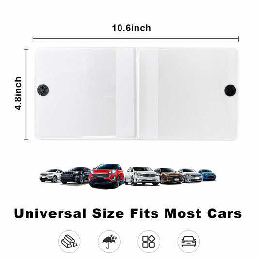 Yourkar 4PCS Car Registration Insurance Holder Organizer Magic Tape White Big