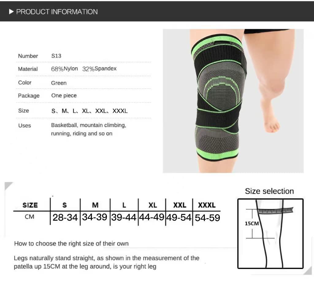 Mumian Knee Sleeve Compression Support Black Single Size XXXL