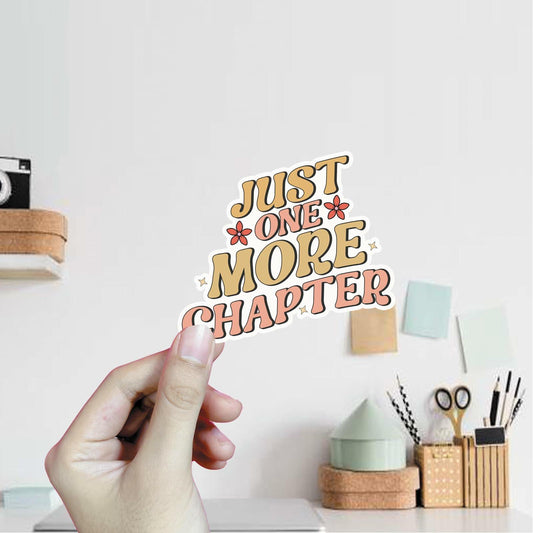 NAAFARI Just One More Chapter Waterproof Vinyl Stickers 3x2.8in 5pcs Multi Color